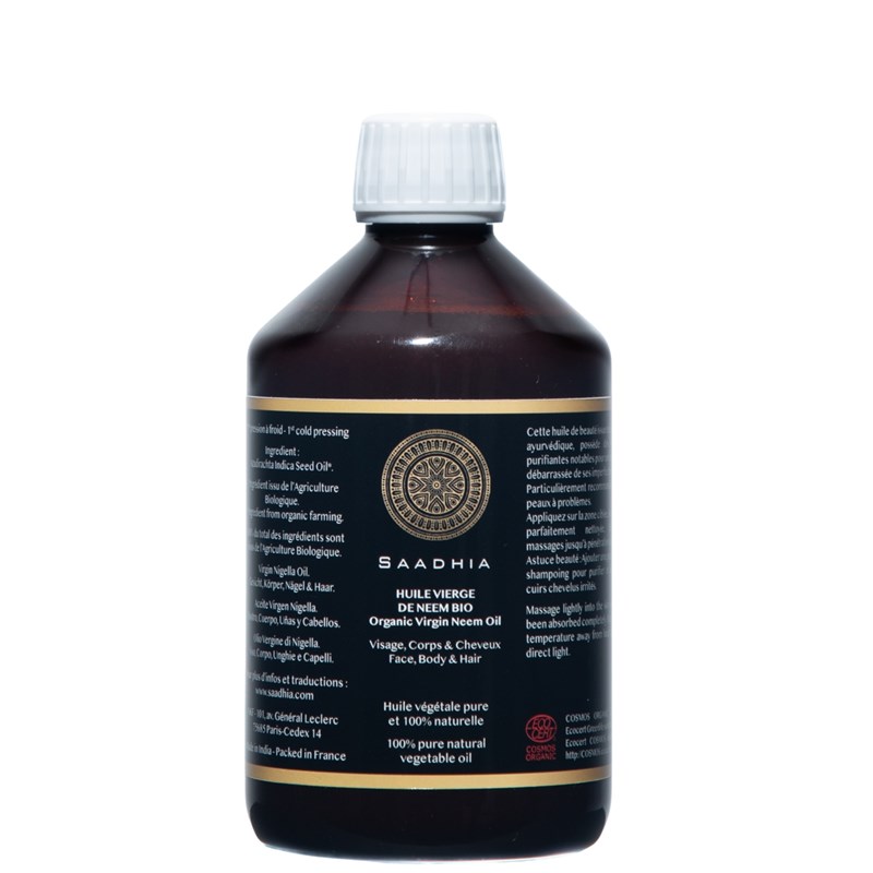 Saadhia - Huile vierge de neem bio 50o ml
