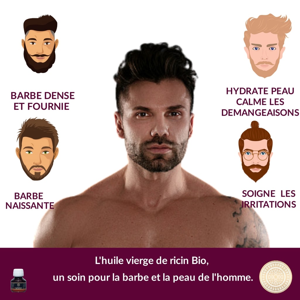 Huile de ricin barbe : Comment faire pousser sa barbe