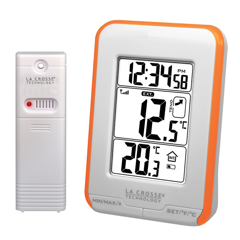 Station de temp. Int ext orange