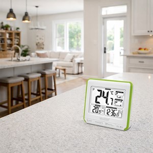 Station de temp. Avec alertes vert