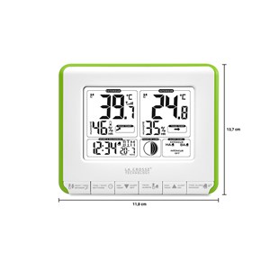 Station de temp, lune, alertes vert
