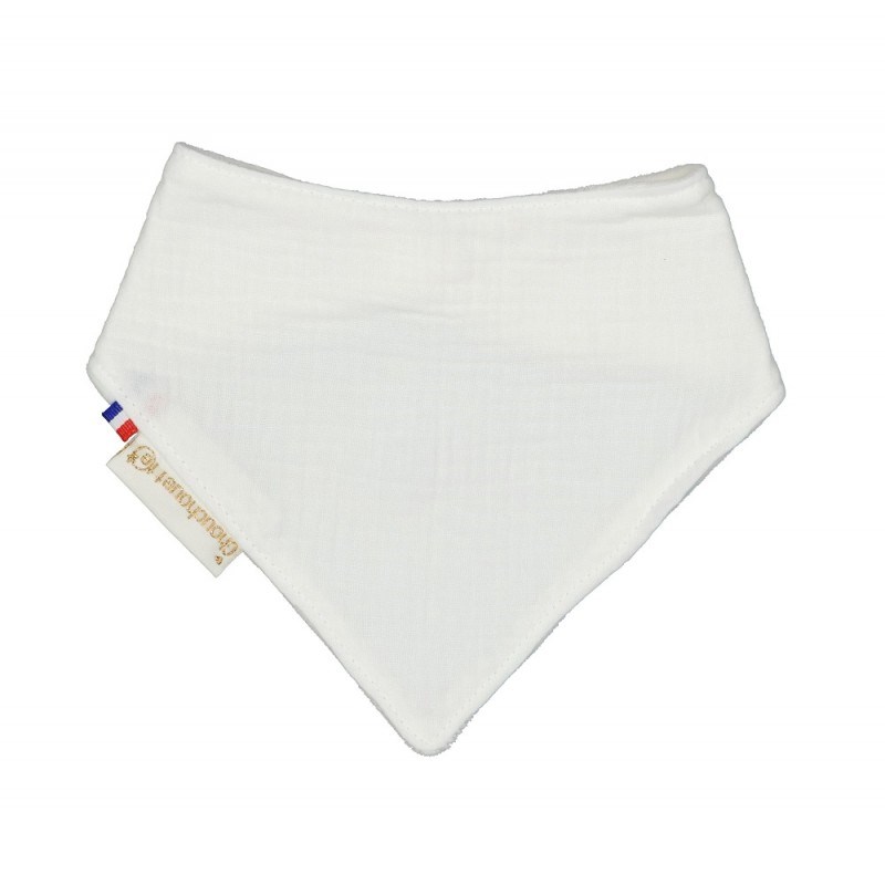 Chouchouette - Bavoir bandana gaze de coton chantilly