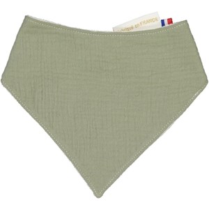 Bavoir bandana gaze de coton kaki