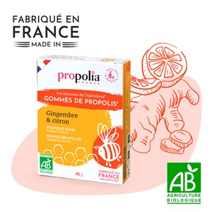 Gommes propolis, gingembre & citron bio