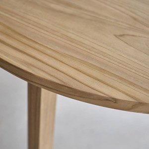 Table ronde en bois de teck 4p