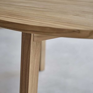 Table ronde en bois de teck 4p