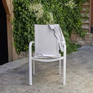 Fauteuil jardin aluminium blanc