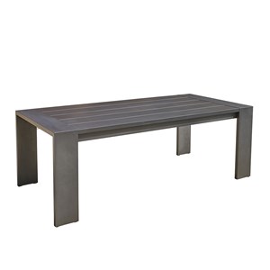 Table de jardin aluminium noir 6 p