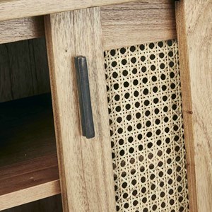 Commode en bois de mindi et cannage