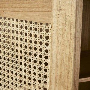 Armoire 2 portes bois de mindi cannage