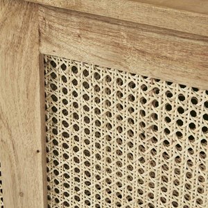 Meuble tv en mindi et cannage