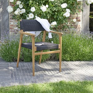 Fauteuil de jardin en teck et cordage