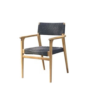 Fauteuil de jardin en teck et cordage