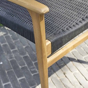 Fauteuil de jardin en teck et cordage