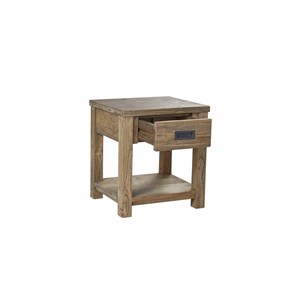 Table chevet en bois teck recyclé