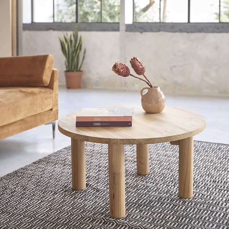 Berah Getah - Table basse ronde bois de teck