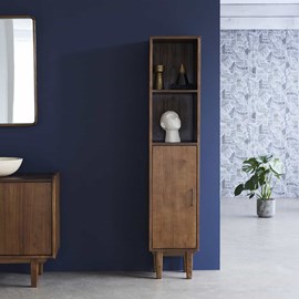Colonne salle de bain bois mindi