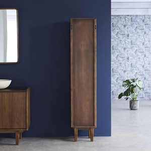 Colonne salle de bain bois mindi