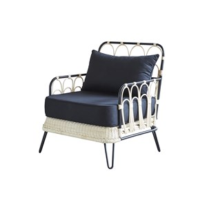 Fauteuil en rotin métal