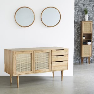 Meuble salle de bain mindi cannage