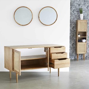 Meuble salle de bain mindi cannage