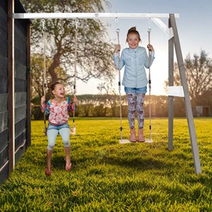 Portique mural 2 balançoire en bois wal