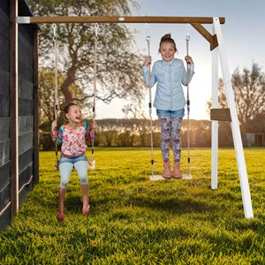 Portique mural 2 balançoire en bois wal