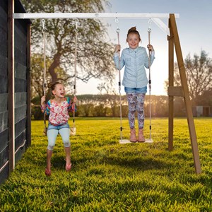 Portique mural 2 balançoire en bois wal