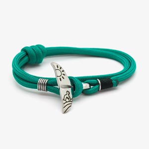 Bracelet baleine homme corde marin vert