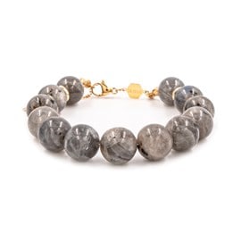 Bracelet kamelia pierres de spectrolite