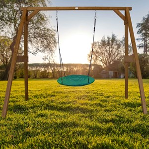 Portique en bois avec balançoire - sièg