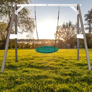Portique en bois avec balançoire - sièg