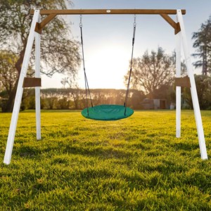 Portique en bois avec balançoire - sièg