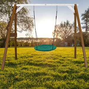 Portique en bois avec balançoire - sièg