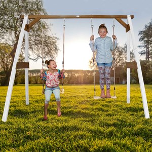 Portique double : 2 balançoires, en boi