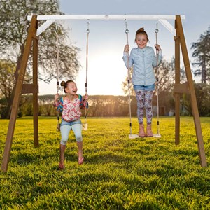 Portique double : 2 balançoires, en boi