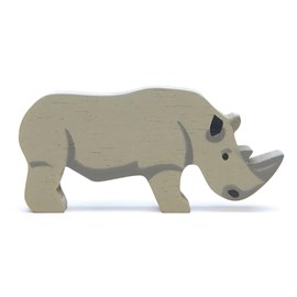Animaux en bois - rhinocéros -