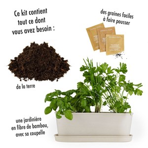 Jardinière graines aromates bio