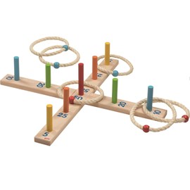 Jeu de lancer d'anneaux coloré