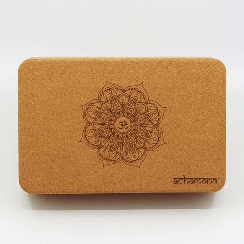 Bloc de yoga liège mandala - ep 7,5 cm