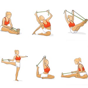 Sangle de yoga et pilate mandala verte