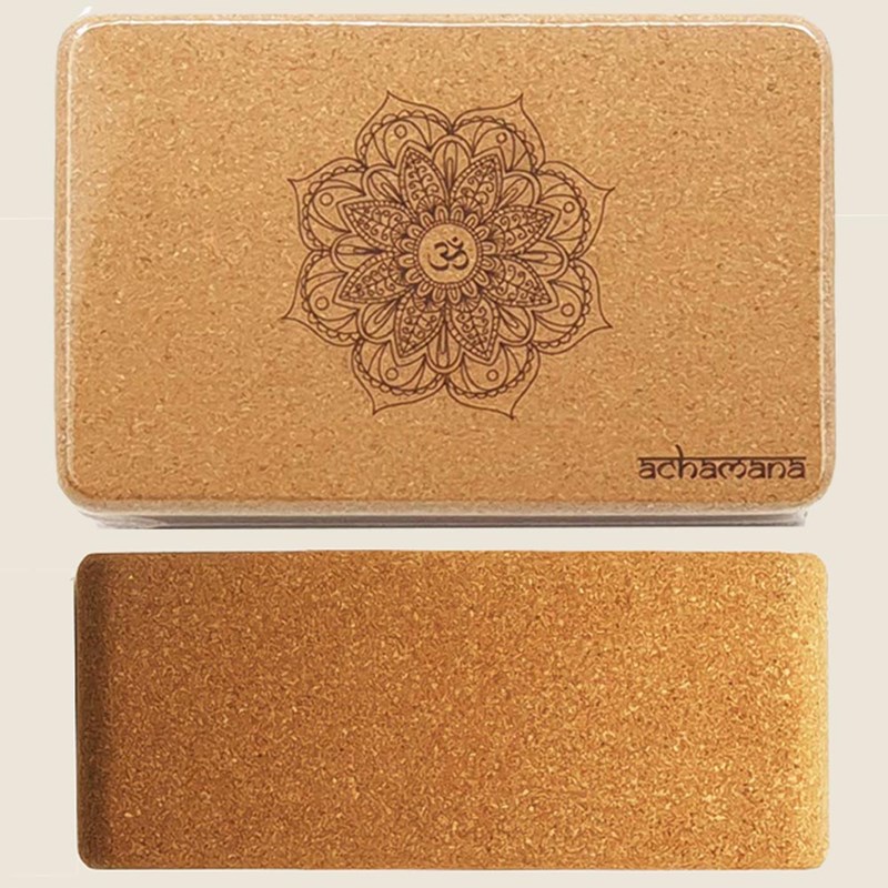 Achamana - Brique de yoga liège mandala - ep 9,5 cm