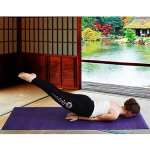 Tapis yoga bio latex-jute violet 4mm