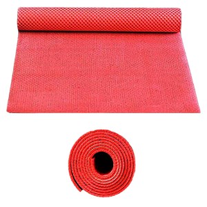 Tapis yoga bio latex-jute corail 4mm