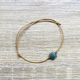 Bracelet carrie labradorite argent doré