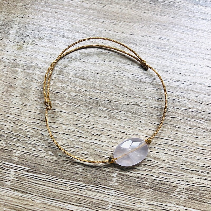 Bracelet olivia quartz rose doré