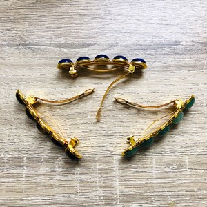 Barrette estelle lapis lazuli bleue