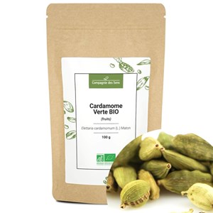 Cardamome verte bio - 100g - fruits entiers