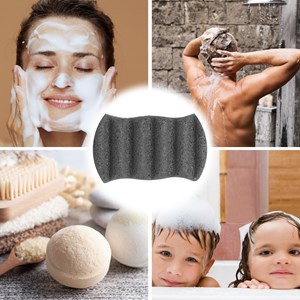 Éponge konjac corps charbon bambou