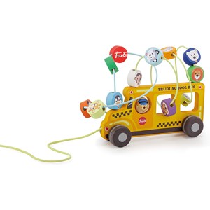 Labyrinthe bus scolaire avec roues
